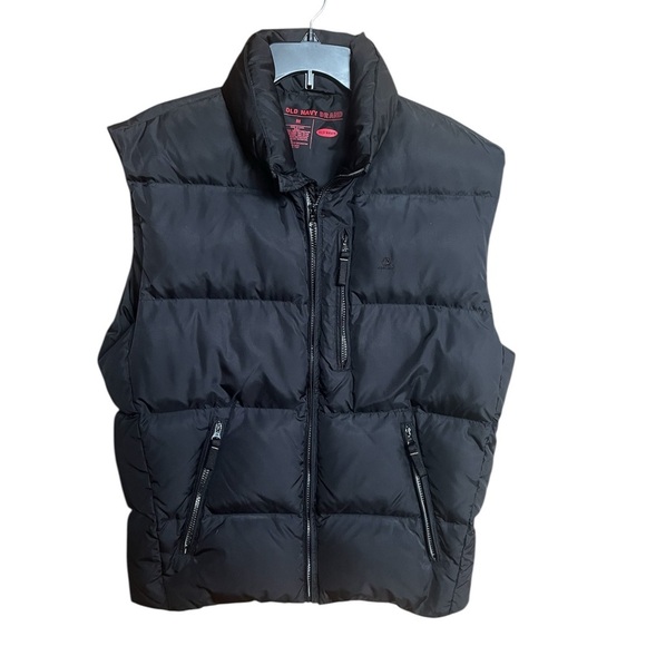 Old Navy Other - Old Navy Mens Medium Black Down Full Zip Puffer Vest Outdoor Pockets